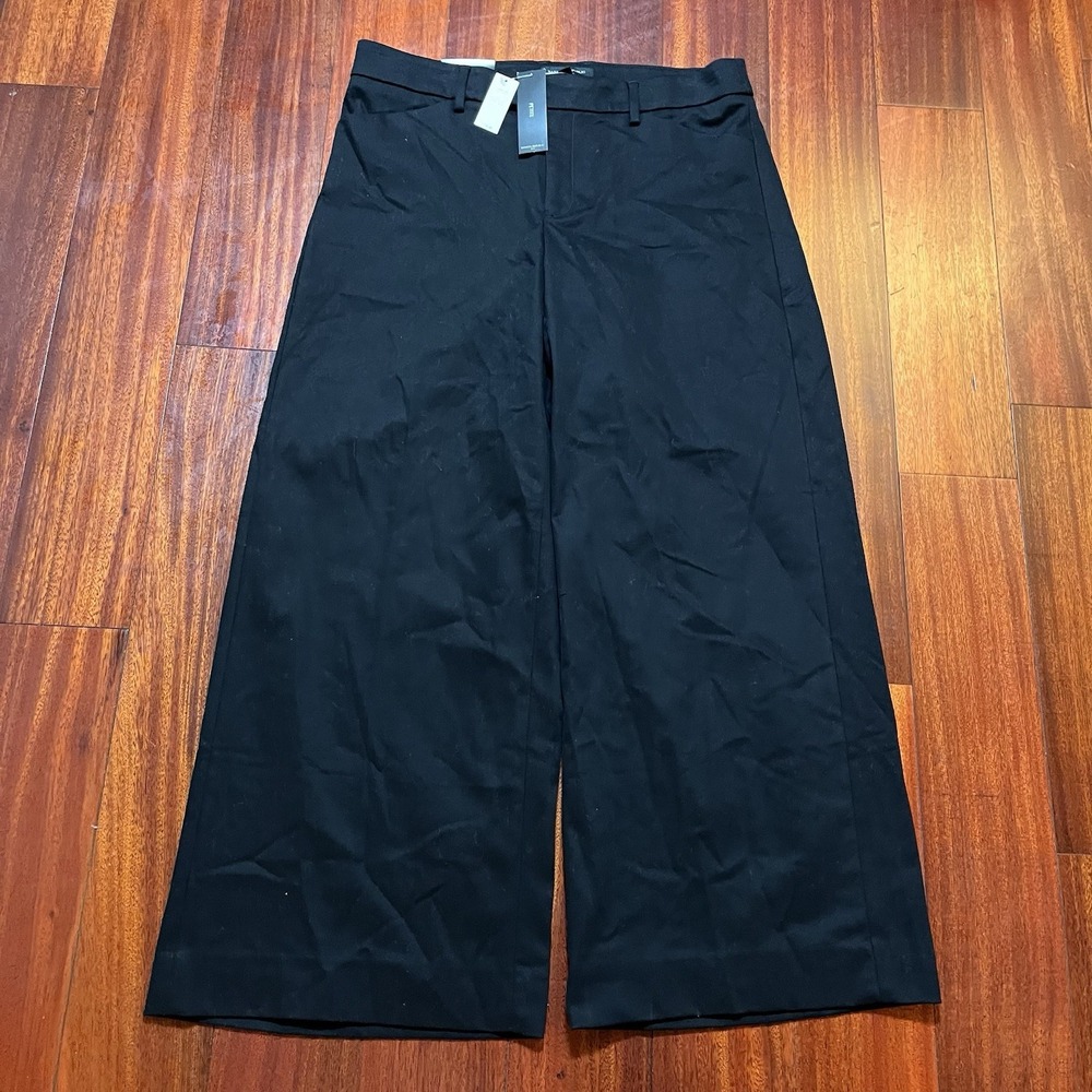 Banana Republic Mid Rise Full Length Wide Leg Trouser 34x29 12 Petite MSRP $100